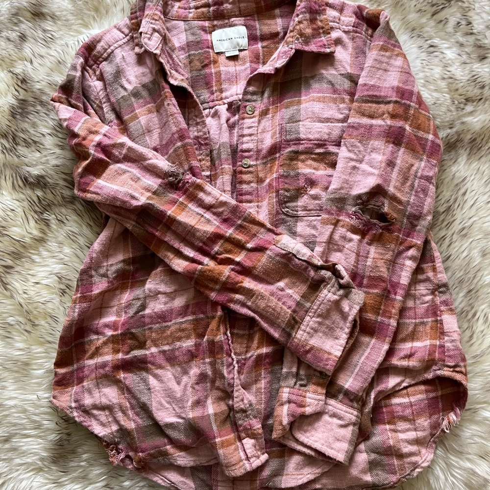 Like new American Eagle flannel shirt size x-small